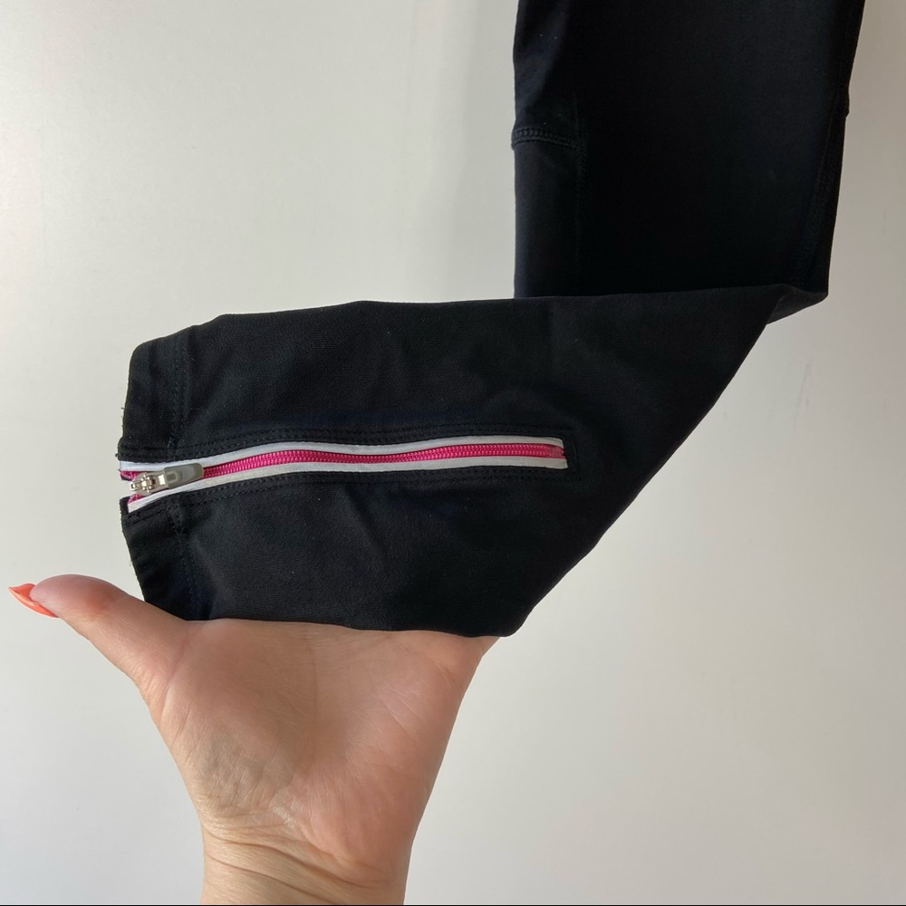 Lucy tech zipper ankle black athletic leggings - Picture 5 of 7